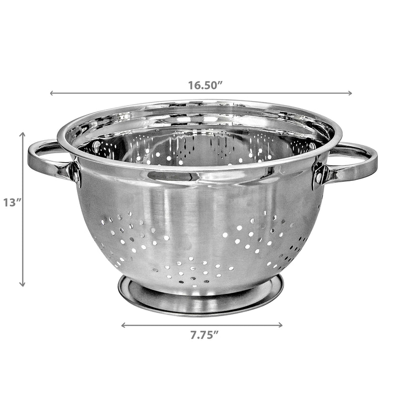 Stainless Steel Deep Colander With Handles 13"