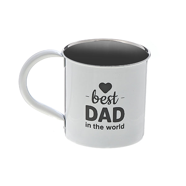 Stainless Steel Mug With Printing Best Dad In The World - Set of 2