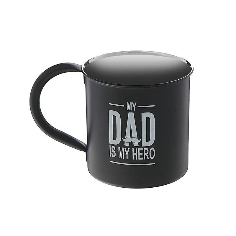 Stainless Steel Mug With Printing My Dad Is My Hero - Set of 2