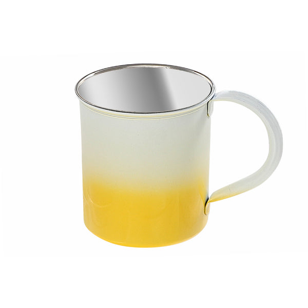 Stainless Steel Ombre Mug Yellow - Set of 2