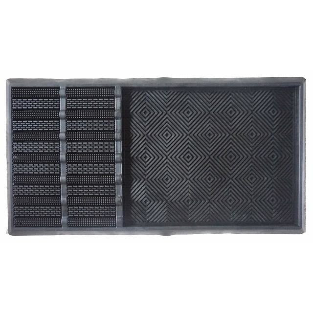 Rubber Black Boot Scrape & Store Mat