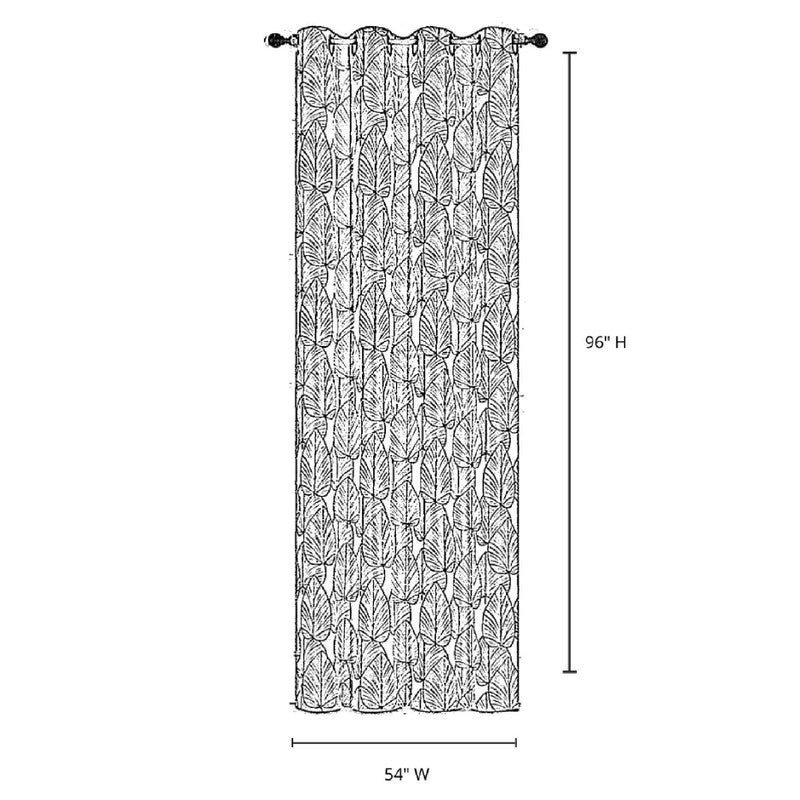 Jacquard Panel W 8 Grom (Cubic) (Gray) (96") - Set of 2