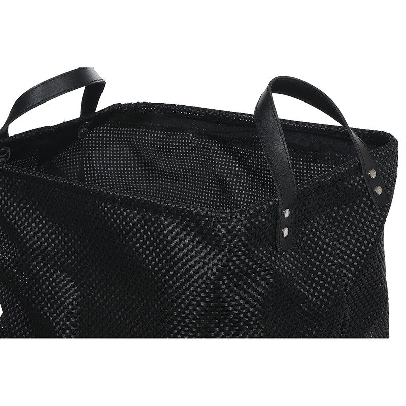 Rect. Textilene Storage Basket With Handles (Black)