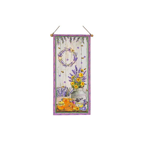 Led Vertical Banner Bees & Lavender