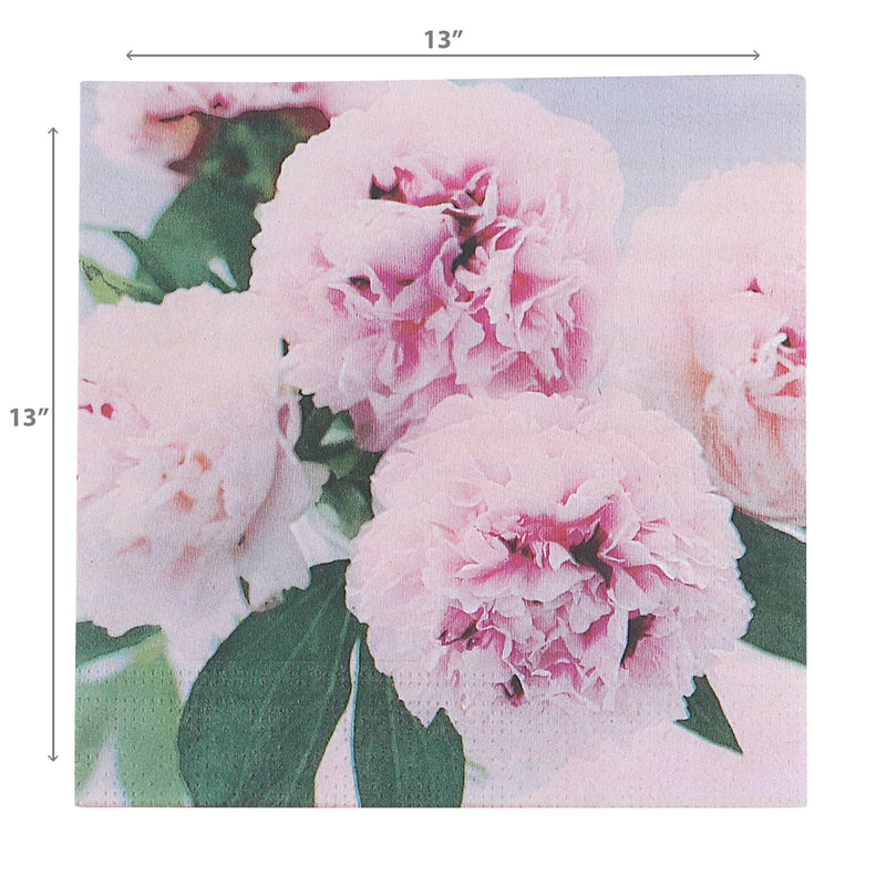 20 Pack Luncheon 3 Ply Napkin Peonies - Set of 6