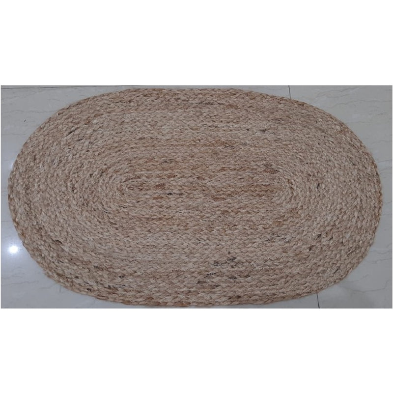 Oval Braided Jute Mat 24 X 36