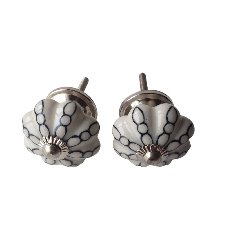 Decorative Ceramic Knob Set Of 2 Chain - Set of 3