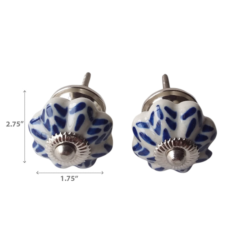 Decorative Ceramic Knob Set Of 2 Rice - Set of 3