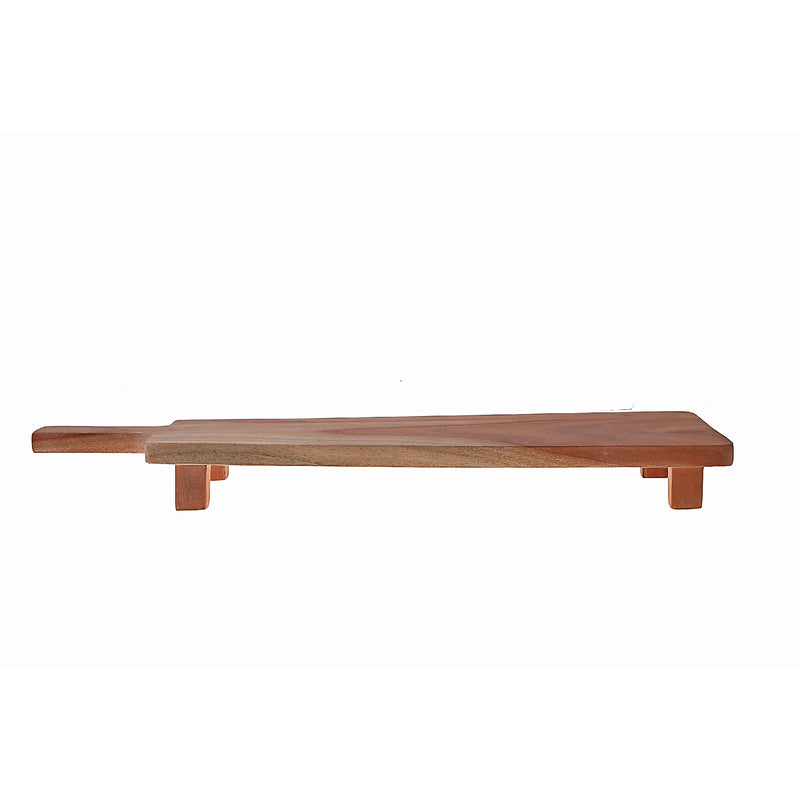 Acacia Wood Rect. Serving Board On Stand