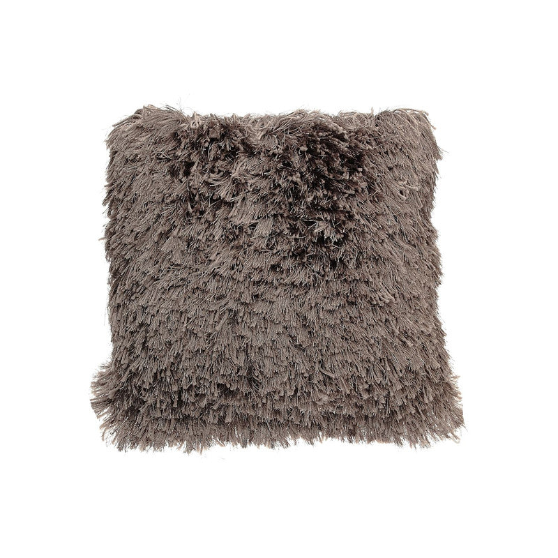 Furry Cushion (Metallic Silver)