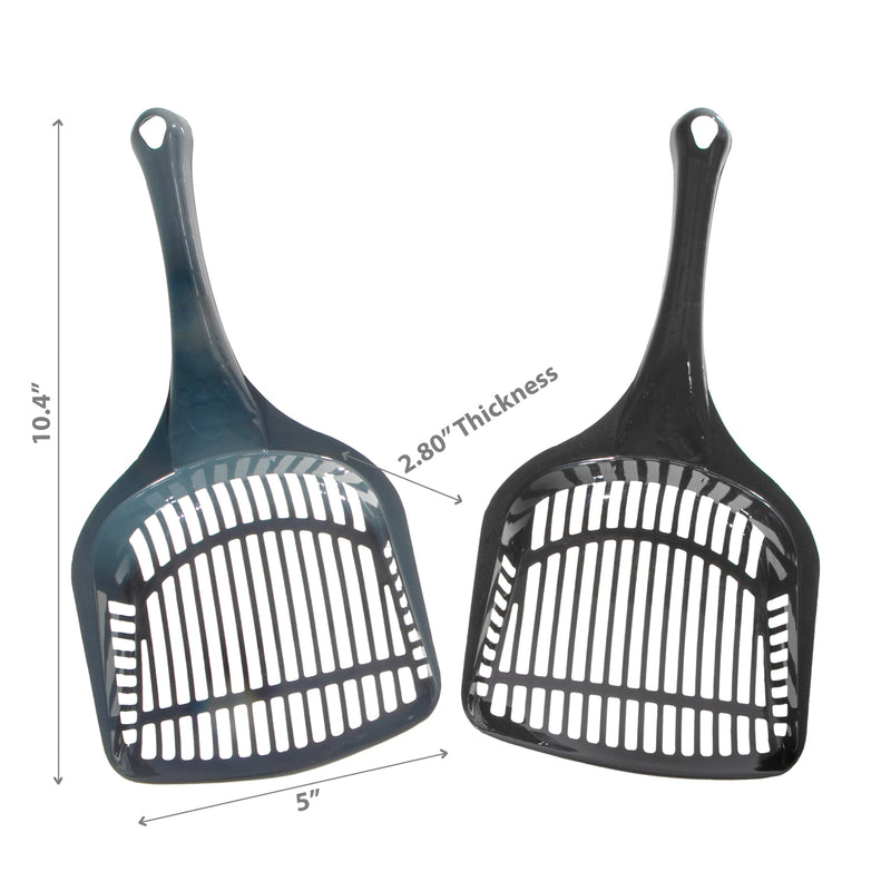 Plastic Cat Litter Scoop Asstd - Set of 2