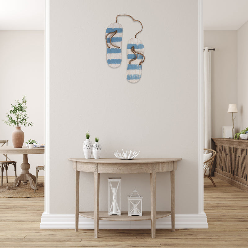 Hanging Wooden Flip Flop Decor