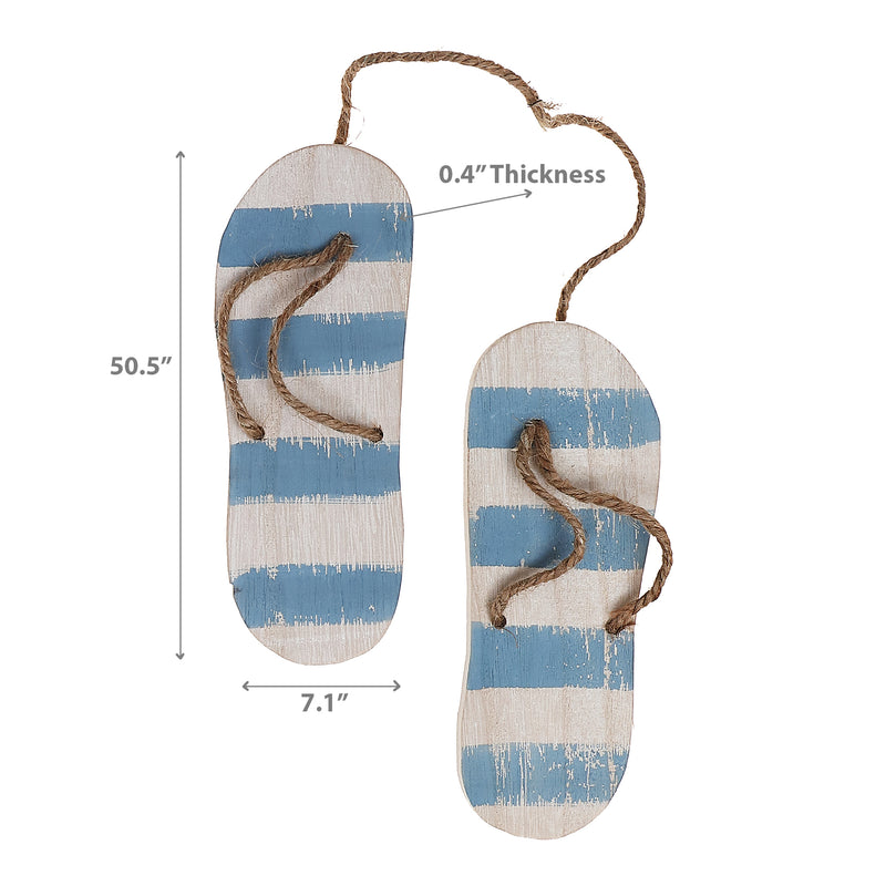 Hanging Wooden Flip Flop Decor