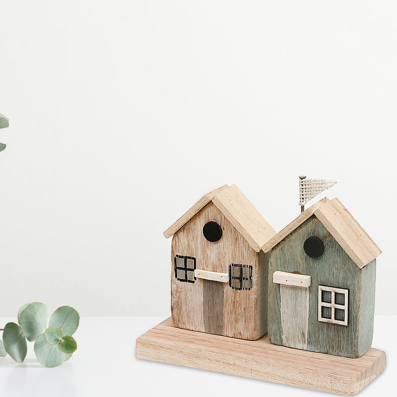 Wooden Double Houses By The Seashore