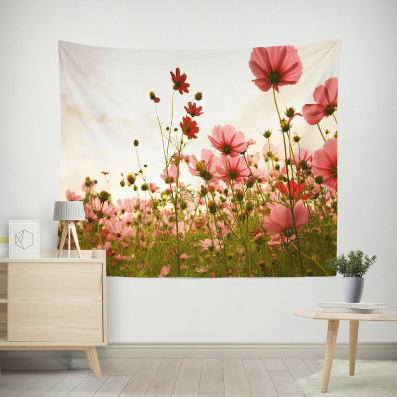 Polyester Backdrop 59" X 79" Pink Floral