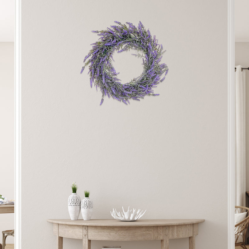 Artificial Lavender Wreath