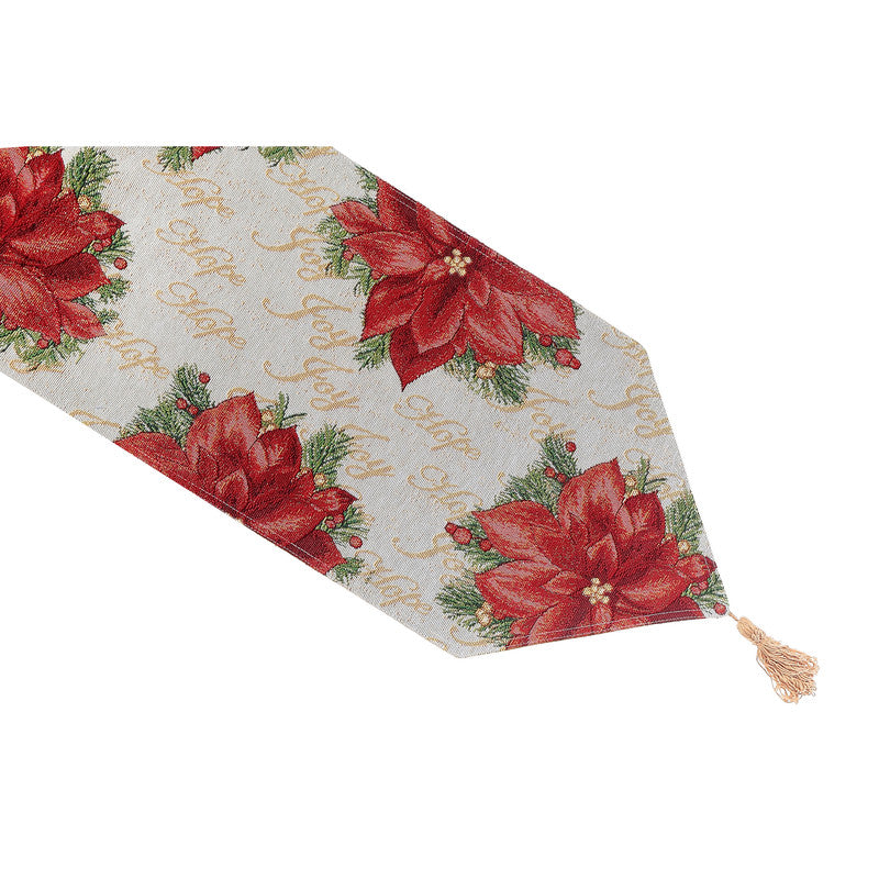 Tapestry Runner (Joy Hope Poinsettia) (36")