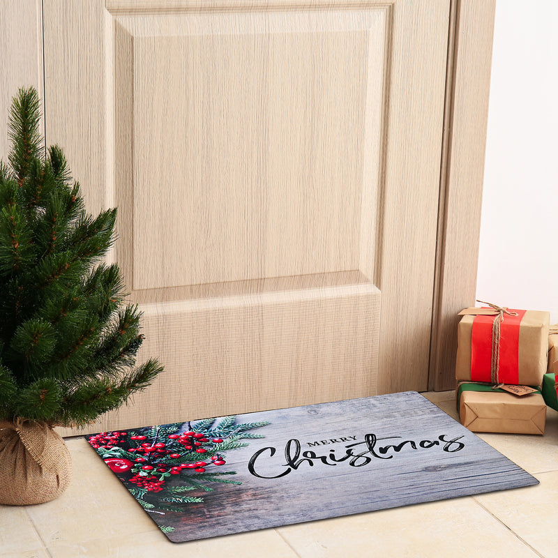 Christmas Printed Rubber Mat Merry Christmas