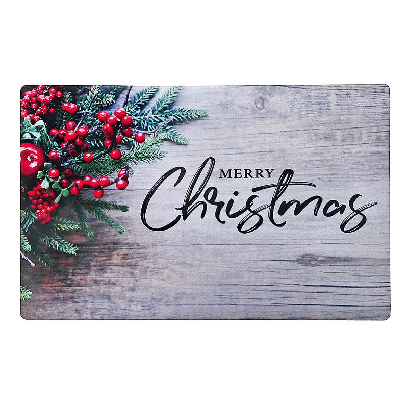 Christmas Printed Rubber Mat Merry Christmas