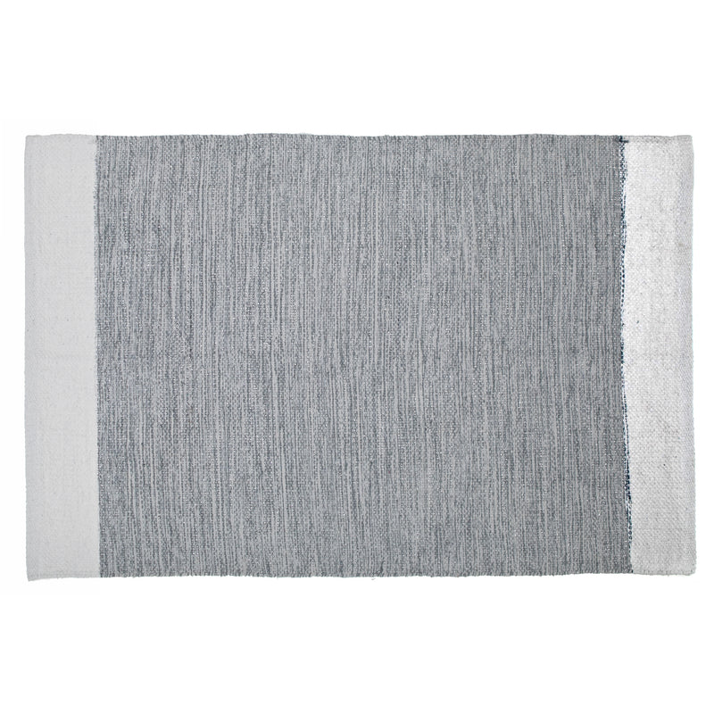 Handloom Cutton Rug With Lurex (Silver)