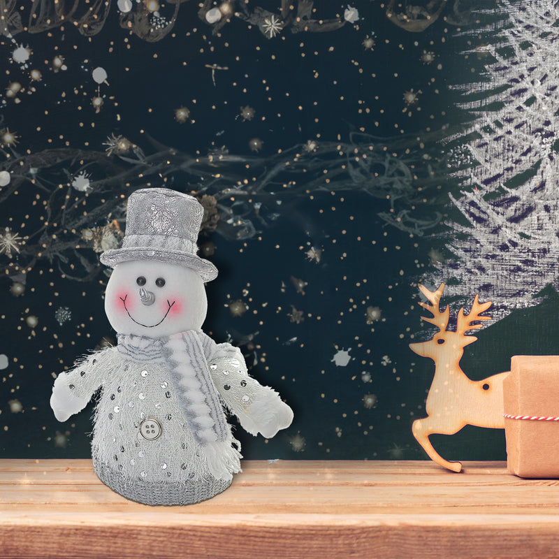 Christmas Icy Glam Snowman Sitter 9"