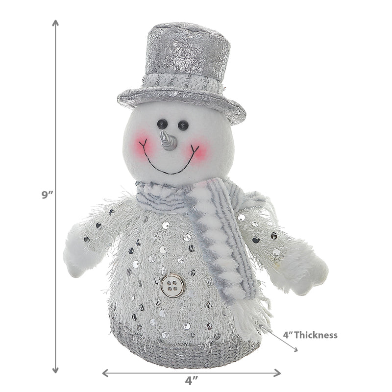 Christmas Icy Glam Snowman Sitter 9"