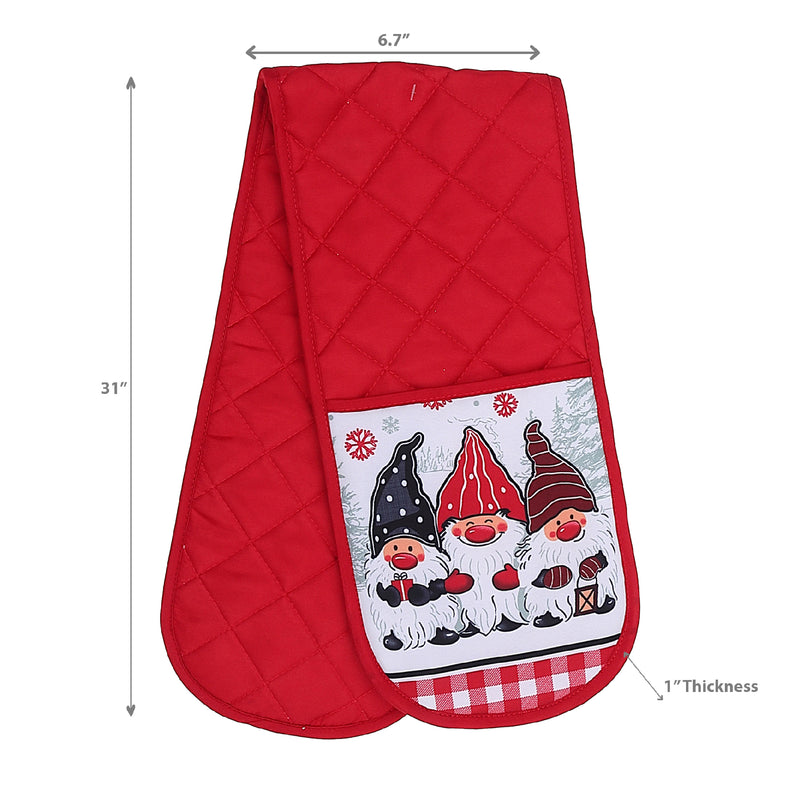 Christmas Double Oven Mitt Triple Gnome - Set of 2