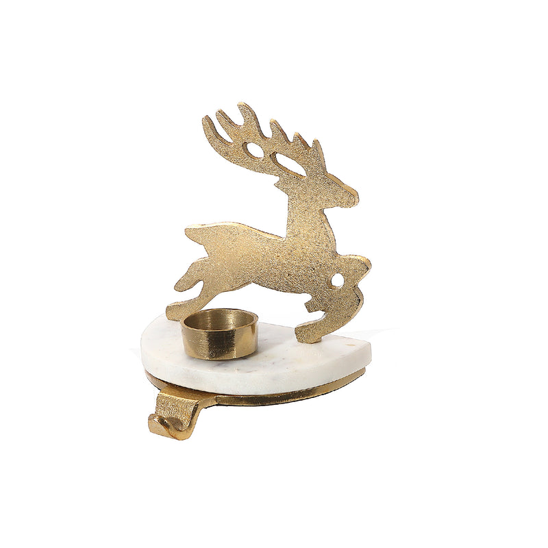 Christmas Reindeer With Tealight Stocking Holder