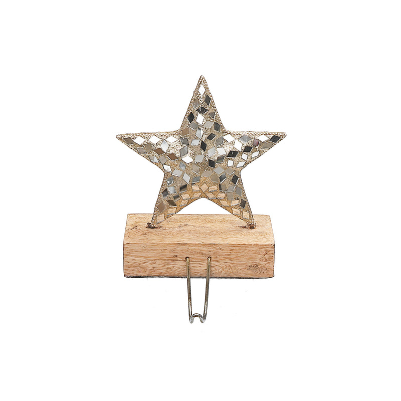 Christmas Star Stocking Hanger Champagne Diamond