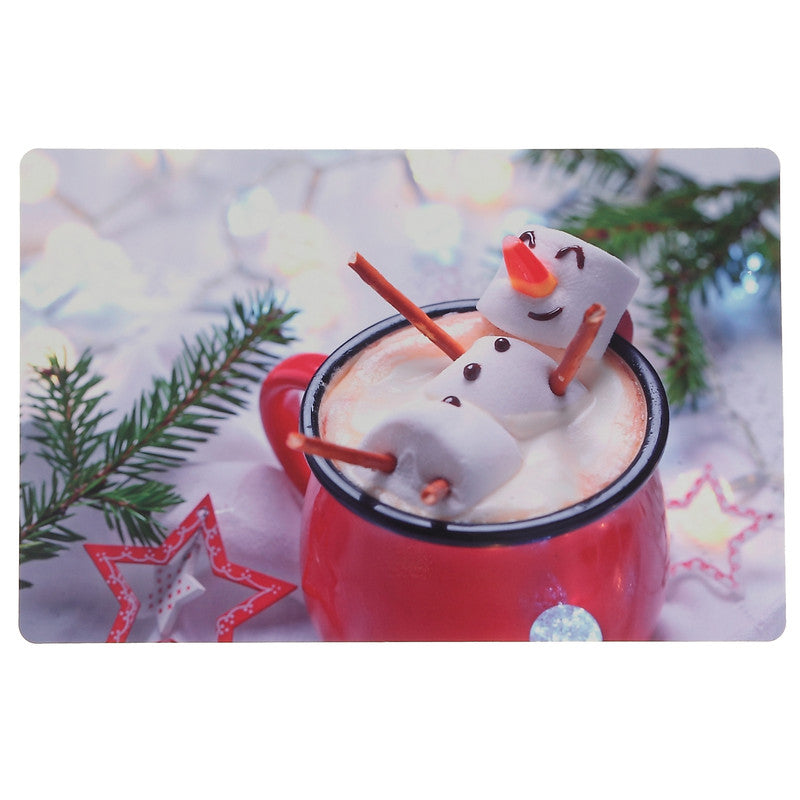 Plastic Placemat (Marshmallow Snowman) - Set of 12