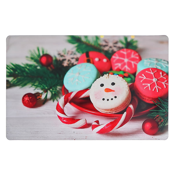 Plastic Placemat (Festive Macarons) - Set of 12