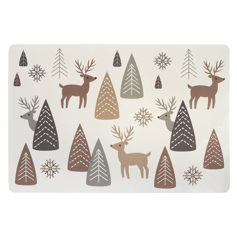 Eva Placemat (Reindeer Tree) (12 X 18) - Set of 12