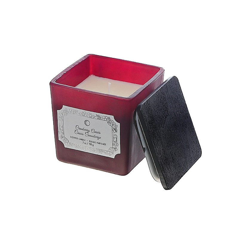 Christmas 7Oz Square Candle Cranberry Cassis