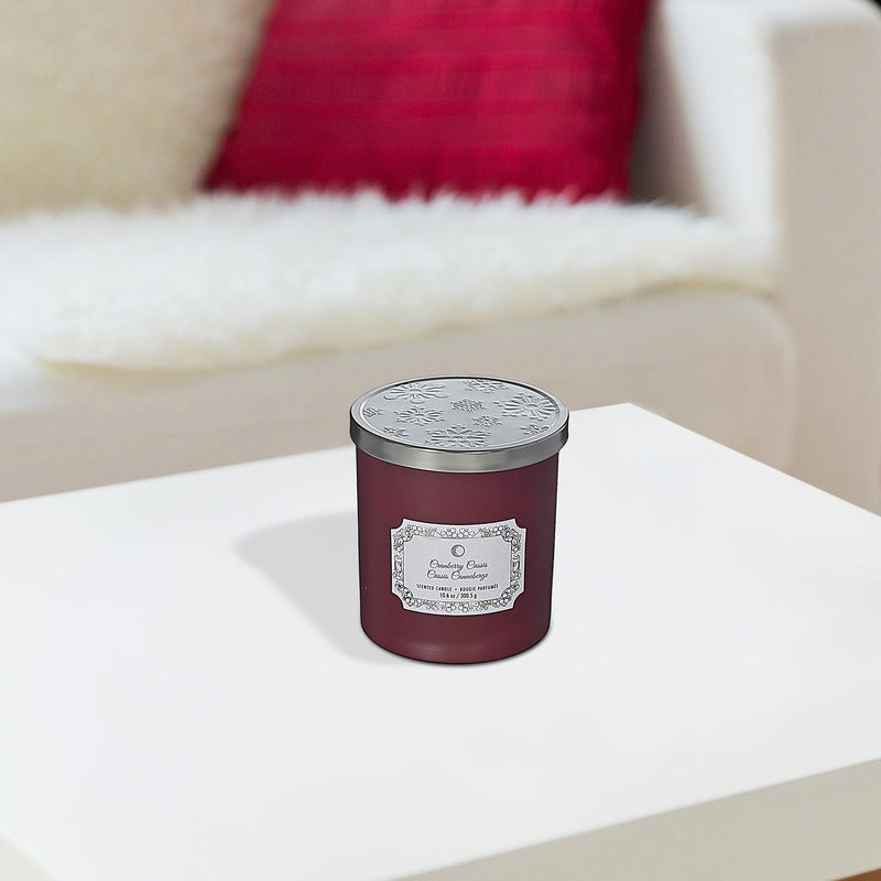 Christmas 10.5Oz Jar Candle Cranberry Cassis