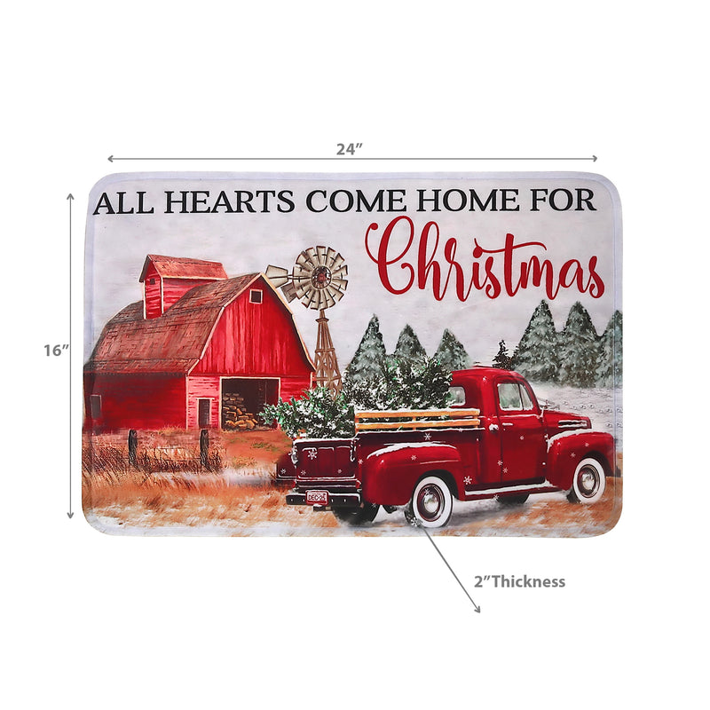 Christmas Memory Foam Mat Hearts Come Home