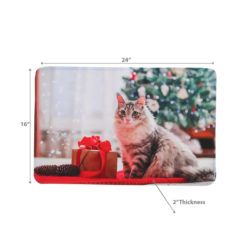 Christmas Memory Foam Mat Meowy Catmas