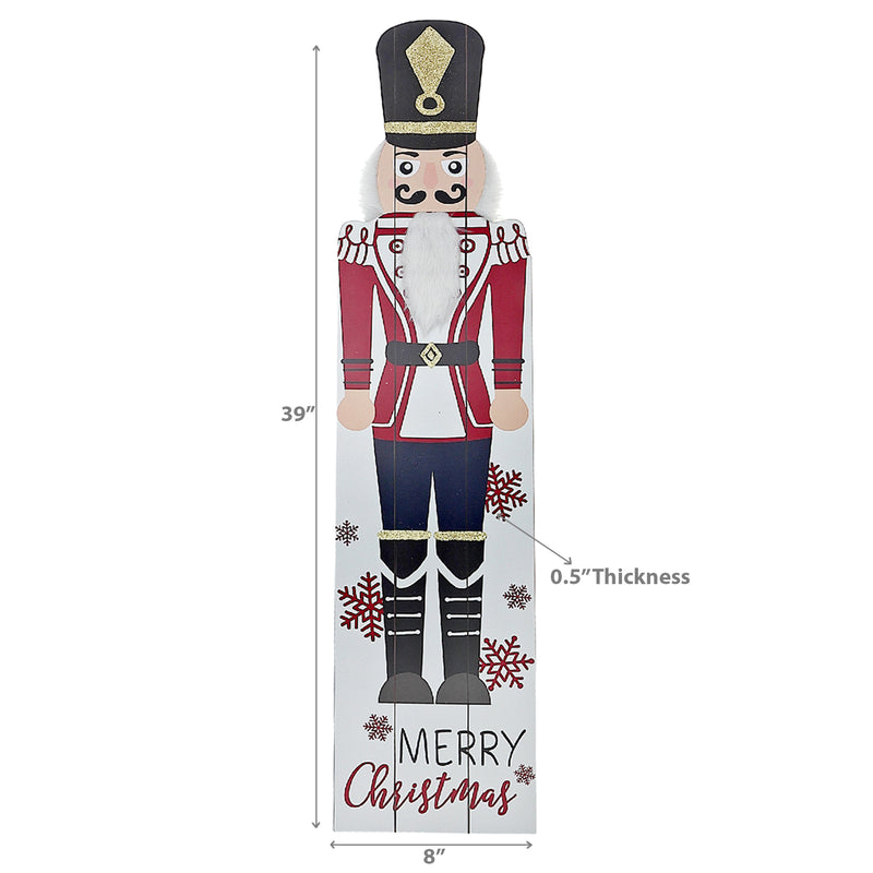 Christmas Wooden Nutcracker Shape Wall Plaque