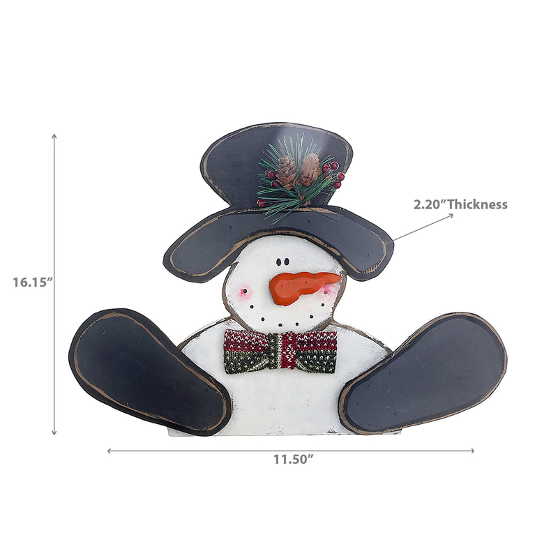 Christmas Wooden Melting Snowman Hanger