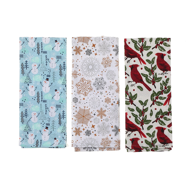 Christmas Printed Kitchen Towel Christmas  - Set of 6