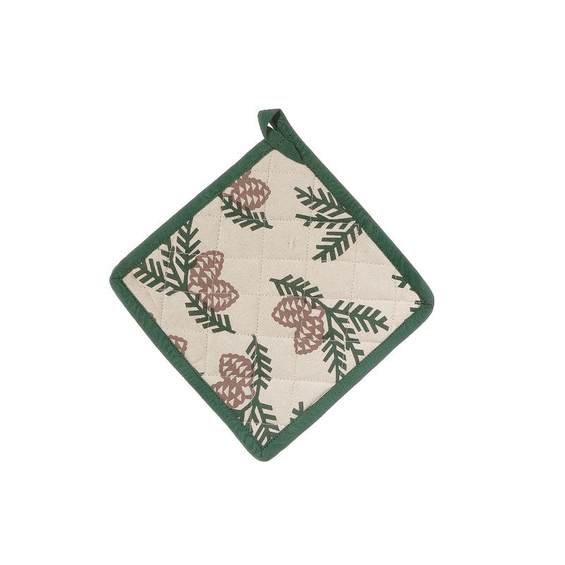 Cotton Pot Holder (Pinecone) - Set of 4