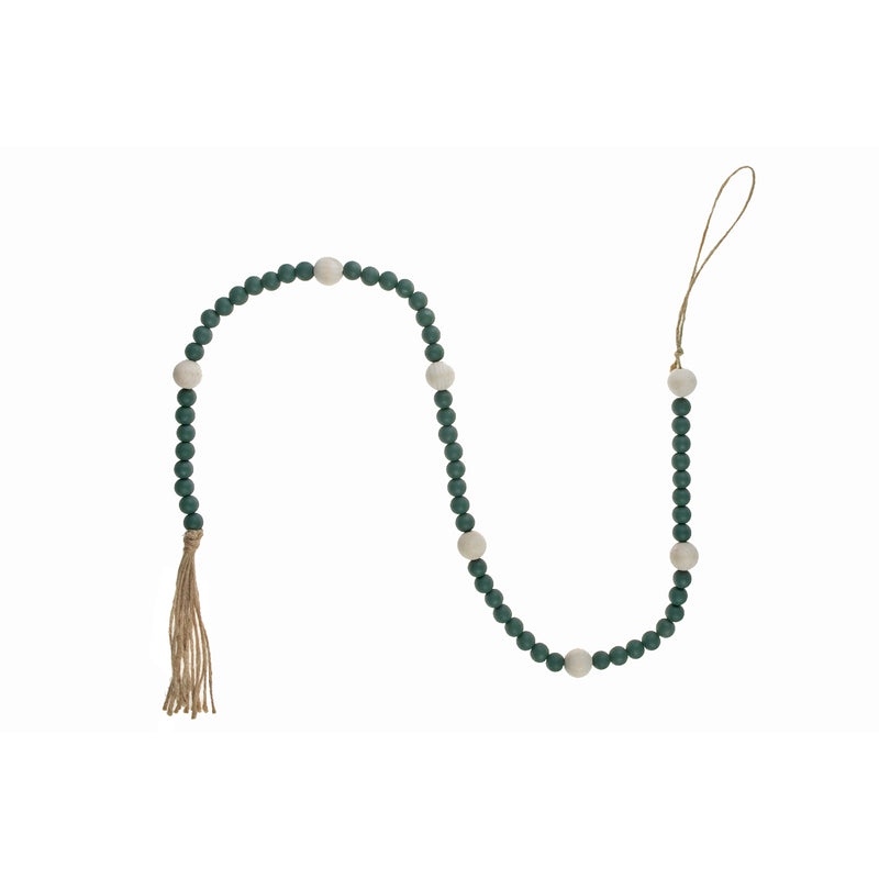 Dual Wood Bead Garland (Green)