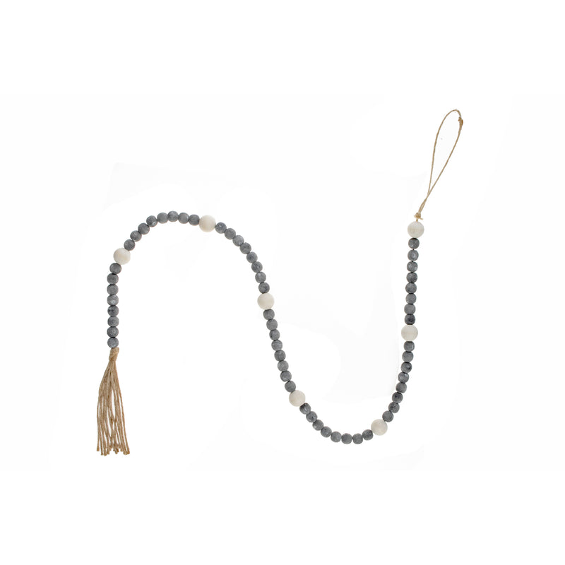 Dual Wood Bead Garland (Gray)