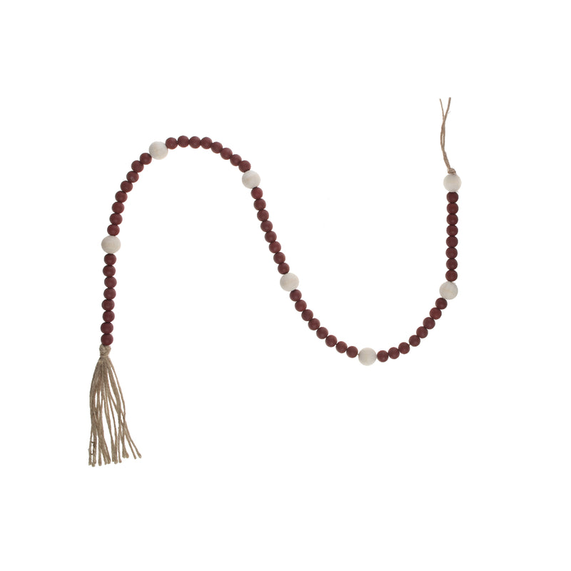 Dual Wood Bead Garland (Red)