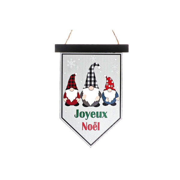 Mdf Flag Wall Hanger (Joyeux Noel)