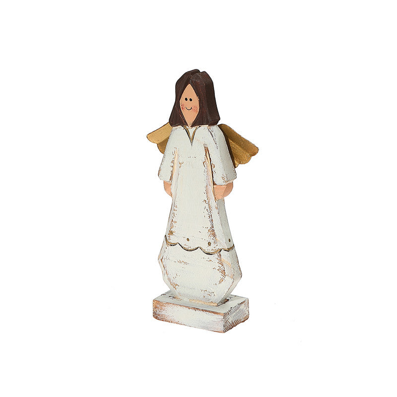 Wooden Standing Angel Figurine