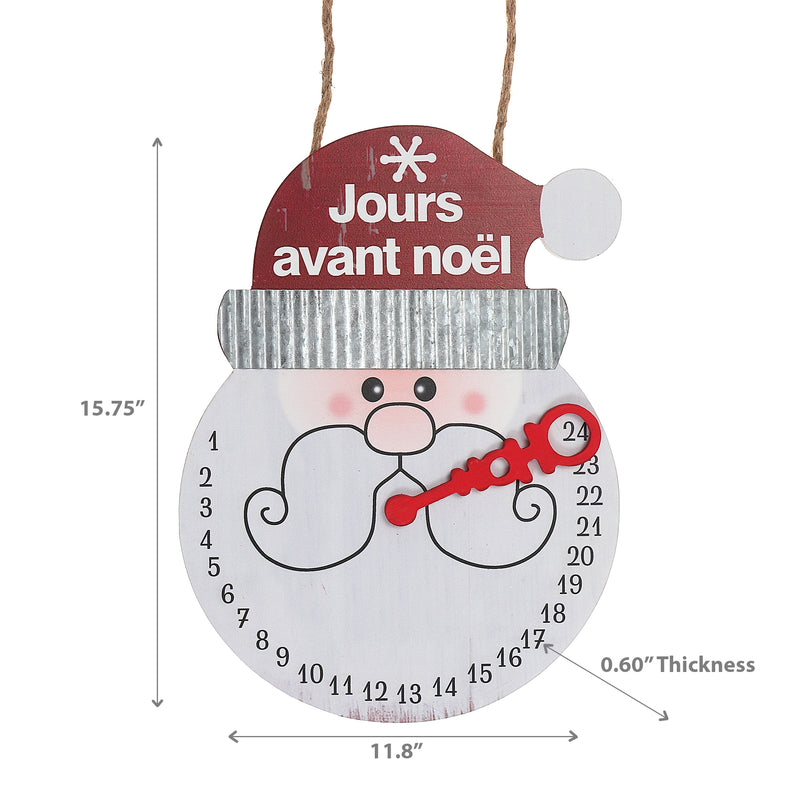 Christmas Santa Head Advent Calender French