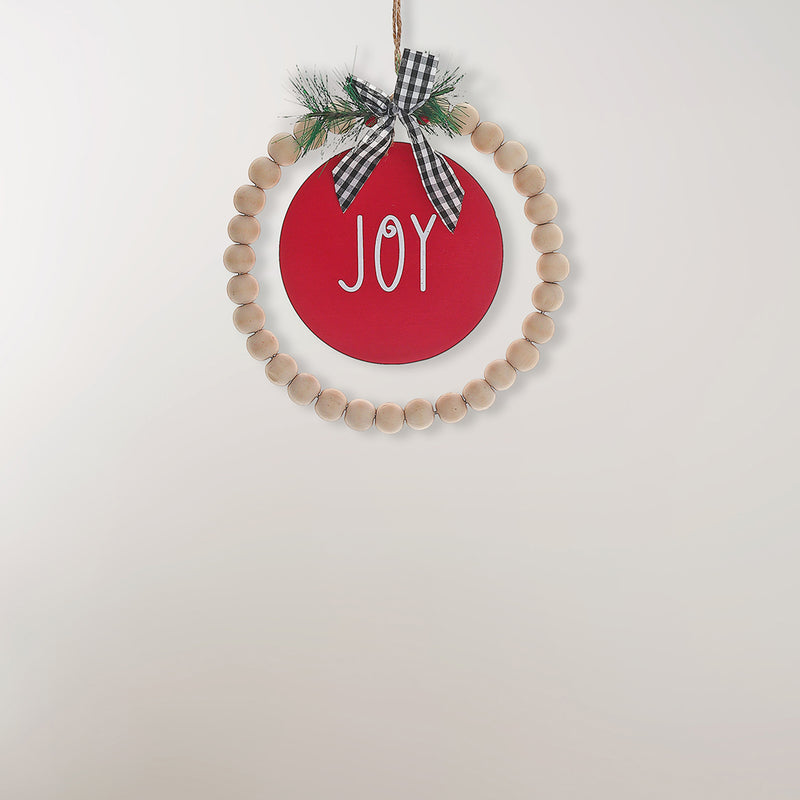 Christmas Ornament With Beaded Hoop Joy