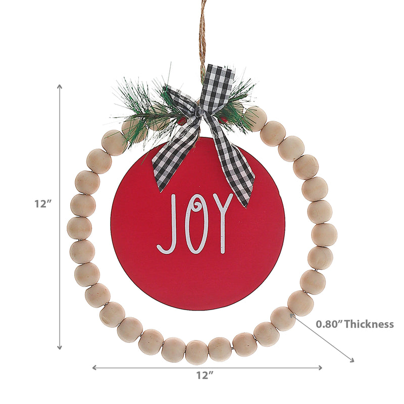 Christmas Ornament With Beaded Hoop Joy