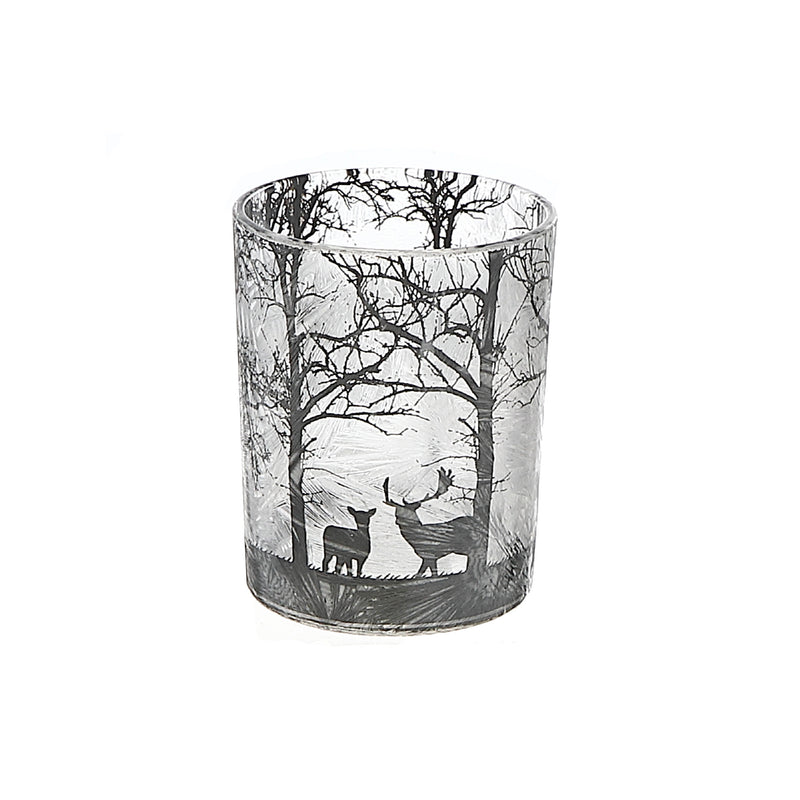 Christmas Frosted Votive Holder Shadow In The Woods