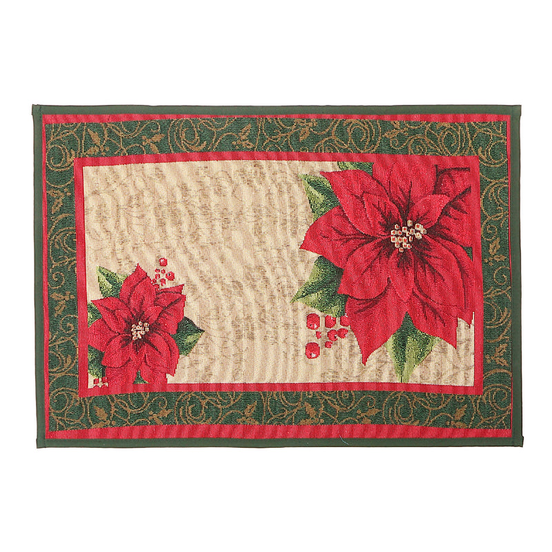 Tapestry Floor Rug (Poinsettia)